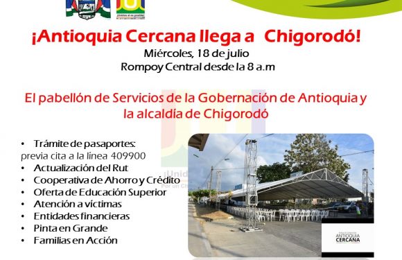 Oferta de servicios “Antioquia Cercana” llega a Chigorodó